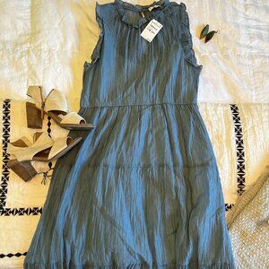 Nordstrom Socialite Brand Denim Blue High Neck Dress